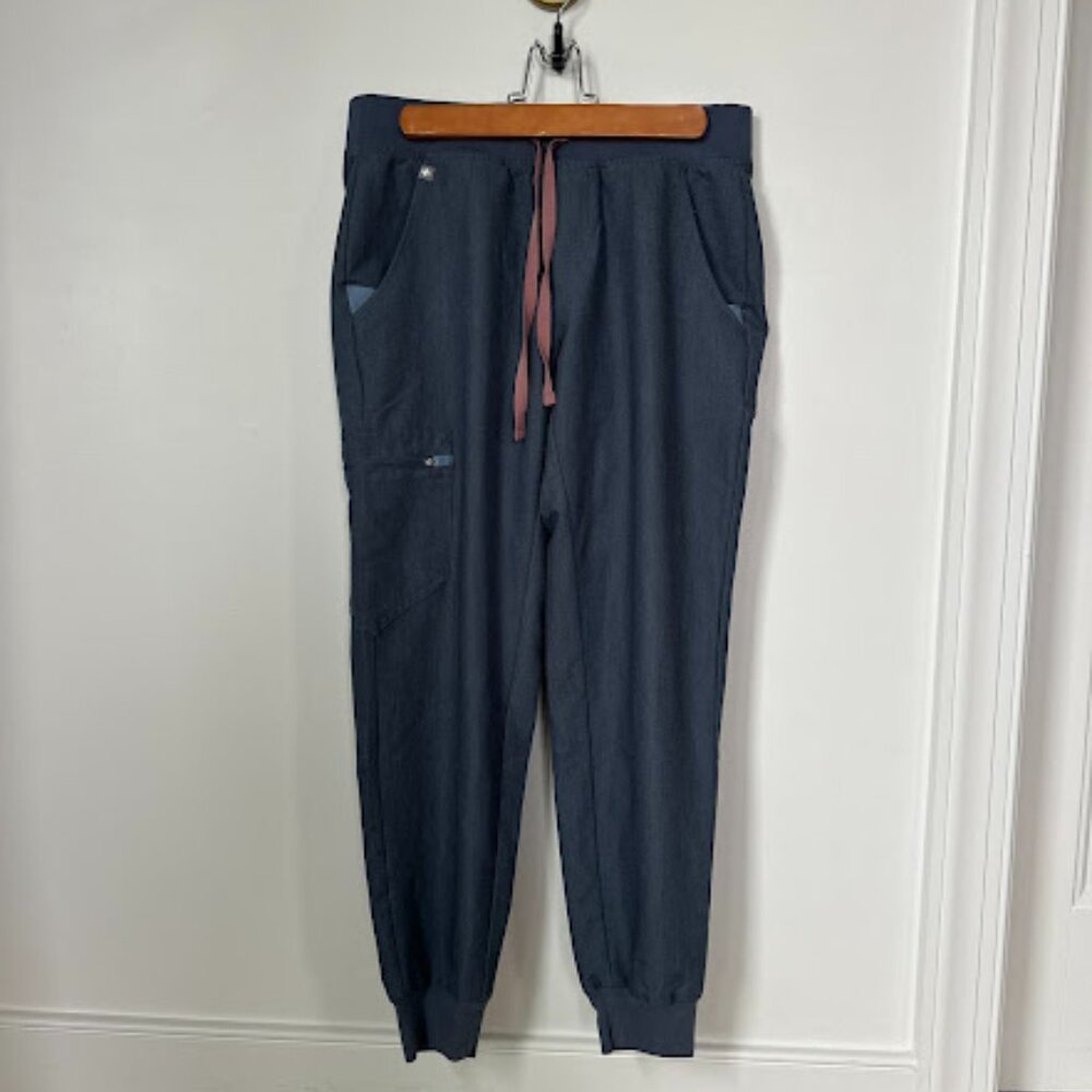 Figs Zamora Jogger Scrub Pant Heather Denim Small Petite